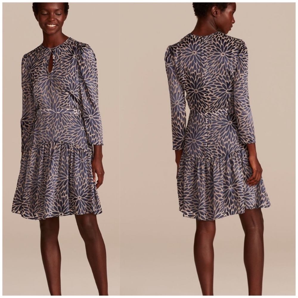 Rebecca Taylor Autumn Bloom Navy Dress 0